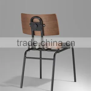 Simple Design Plywood Material Dining Room Furniture Metal Chair thumbnail-4