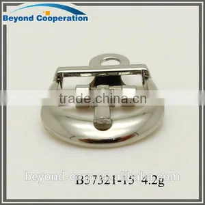 15mm Shiny Silver Polished Ajustable Shoes Buckle With Iron Clip Parts thumbnail-4