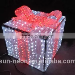 2015 NEW Design LED Christmas Decoration Pink Gift Box Led Light thumbnail-3