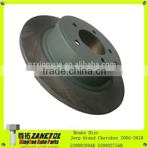 Auto FRONT & REAR Drilled Slotted Brake Rotors Brake Disc 52089269AB 52089275AB for 2005-2010 Jeep Commander Grand Cherokee thumbnail-1