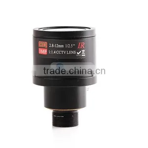 M12 Mount F1.4 3.0Megpixel Fixed Iris Lens With 2.8-12mm Manual Zoom thumbnail-2