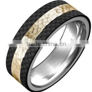 Fashion Generous New Design Carbon Fiber Finger Ring Tungsten Carbide Jewelry Titanium Ring thumbnail-3
