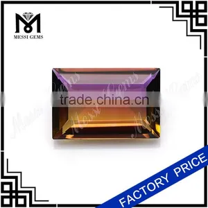 Hydrothermal Quartz Ametrine Baguette Cut for Amethrine Stone thumbnail-1