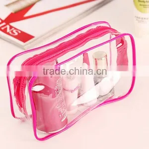 Eco-friendly Recycled Cheap Wholesale Transparent Shiny Custom Cosmetic Zipper Bag thumbnail-5