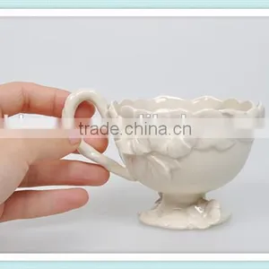 200ml European-style Coffee Mug With Relief Flower Design thumbnail-1