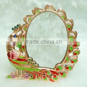 Rose Gold Makeup Cosmetic Mirror With Diamond thumbnail-1