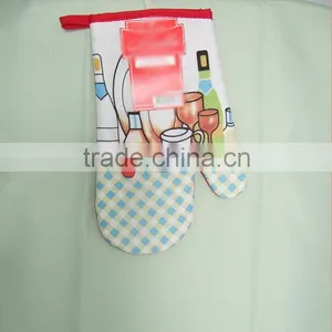 Top Selling Products in Printed Cotton Kitchen Oven Mitts Pigment Printing Glove Wholesale thumbnail-3