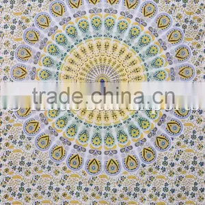 Queen Indian Ombre Mandala Ethnic Gypsy Wall Art Hippie Boho Cotton Home Decorative Tapestry thumbnail-2