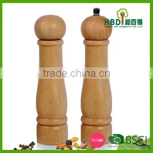 High Qulity Rubber Wood Salt&pepper Mill Bottle /spice Mill thumbnail-1
