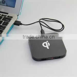 QI Wireless Mobile Phone Battery Charger With Two Usb Output thumbnail-2