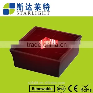 High Luminous Square 130*130*50mm Yard Led Solar Road Light thumbnail-1