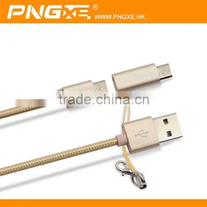Wholesale Braided 2 in 1 Mobile Cable for Iphone and Samsung Usb Cable thumbnail-2