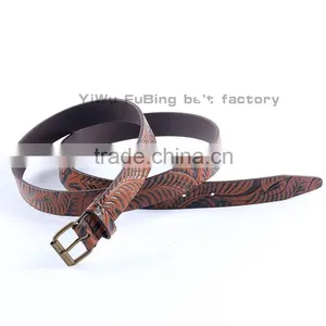 Fashion Casual Design Brand Model Embossed Belt for Unisex With Pin Buckle thumbnail-4