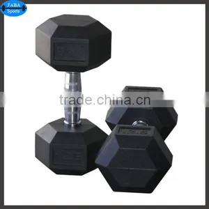 Hexagonal Rubber Coated Dumbbells thumbnail-1