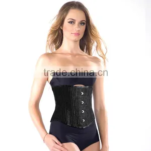 Women Brocade 24 Double Steel Boned Corset Tight Waist Cincher Corset thumbnail-3