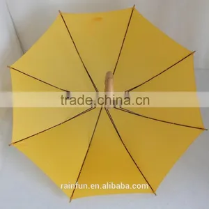 Years Factory Wholesale Cheap Yellow Umbrellas Manufacturer China With Bamboo Handle thumbnail-4