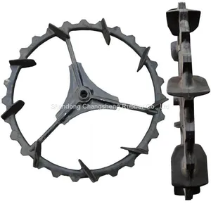 High Performance Speed Rice Transplanter Solid Rubber Wheels 600mm Agricultural Paddy Field Tyres With Rim thumbnail-2