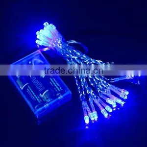 BATTERY OPERATED 40 Blue LED MINI FAIRY FLASHING LIGHTS Xmas WEDDING OURDOOR thumbnail-1