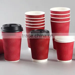 Ripple Wall Style Paper Coffee Cups thumbnail-5