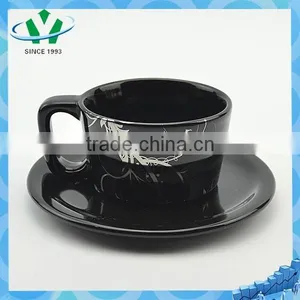 Elegant Black Flower Pattern Ceramic Tea Pot thumbnail-4