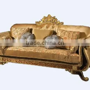 Retro Style Living Room Sofas, Hand Painting Chesterfield Sofa Set, Classic Wood Carving Living Rroom Furniture Set thumbnail-2