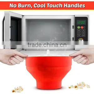 Collapsible Silicone Popcorn Popper,Microwaveable Silicone Popcorn Bucket thumbnail-2