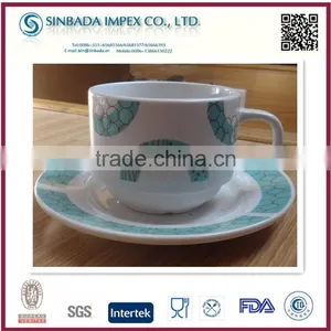 2015 New Product Ceramic Cafe Cup and Saucer With Nice Design thumbnail-1
