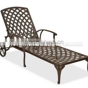 Sigma Outdoor Chaise Lounge Cast Aluminum Sun Lounger thumbnail-1
