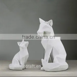 Stylish Resin White Animal Statue Modern Home Decoration thumbnail-3