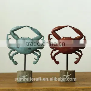 Blue and Red Resin Crab Figurine Crab Decor thumbnail-2