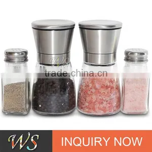 WS-PP12 Premium Salt and Pepper Grinder Set (set of 2) With FREE Salt and Pepper Shakers (set of 2) thumbnail-1