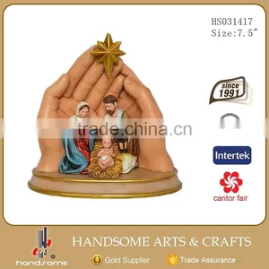 7.5 Inch Resin Home Decor Religious Items Hand Holy Family Statues thumbnail-1