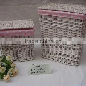 Lucky Weave Rattan Basket With Lid thumbnail-1