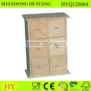 Wood Cabinet With Drawers, Wood Drawer Box, Small Drawers thumbnail-1