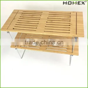 Excellent Bamboo Kitchen Storage Stacking Shelf Homex-BSCI thumbnail-1