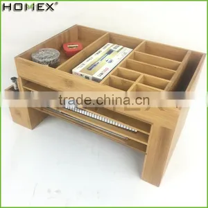 Bamboo Files Letter Desk Organizer Desk Supplies Caddy Homex-BSCI Factory thumbnail-3