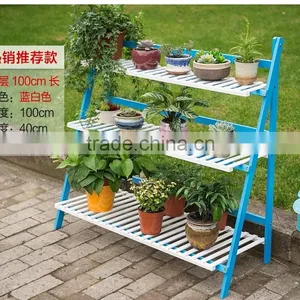 High Quality Wooden Folding Flower Shelf thumbnail-4