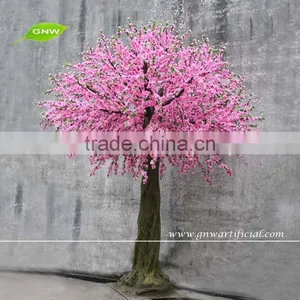 GNW BLS014 Cherry Blossom Trees Silk Flower Indoor Home Decorative Artificial Tree thumbnail-1