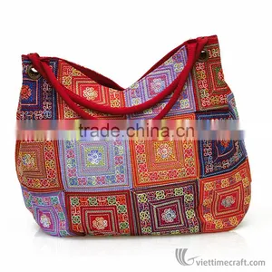Ethnic Pattern Embroidered Handbag, Various Color and Design, Made in Vietnam thumbnail-6