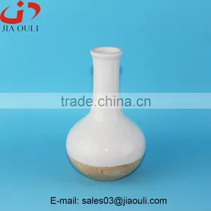 Hot Sales Glazed Ceramic Wood Finished Vases for Home Decor thumbnail-2