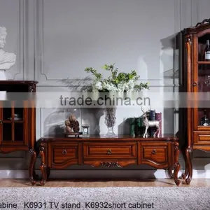 KB930 Living Room Furniture Wood TV Unit Stand/European Style Living Room Furniture TV Cabinet thumbnail-1