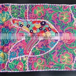 Rare Vintage Recycled Indian Textile Tapestry Fabric - - Indian Handcrafted Table Cover Cum Runner thumbnail-2