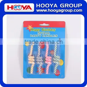 4pcs Multi-colored Spiral Birthday Party Candle thumbnail-1