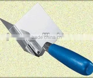 Blue Wooden Handle Stainless Flexible Blade Corner Bricklaying Trowel thumbnail-1