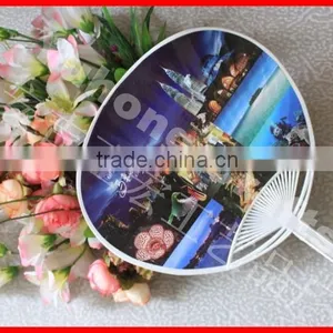 ECO-friendly pp Paper Fan With Long Handle thumbnail-2