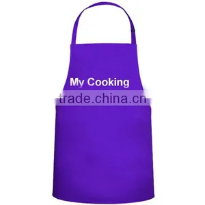 100% Polyester Cheap Purple Bib Aprons thumbnail-1