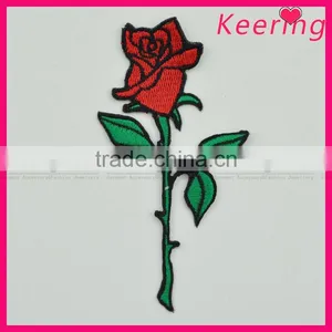 Wholesale Rose Embroidery Patch Custom Design for Clothing WEF-632 thumbnail-2