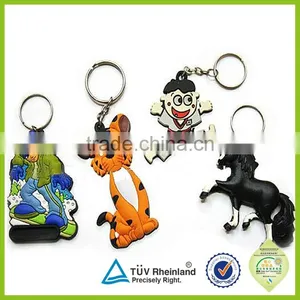Factory Made Two Side Cheap Custom 3d Pvc Logo Keychain thumbnail-4