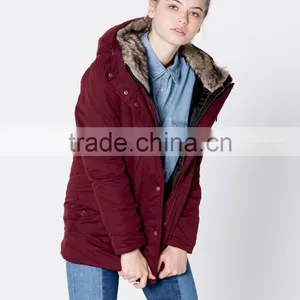Custom Warm Fur-collar Jacket Winter Coat Skiing Jacket Women Parka Jacket thumbnail-1