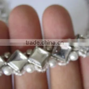 Anklets Silver Tone KUNDAN Payal thumbnail-2